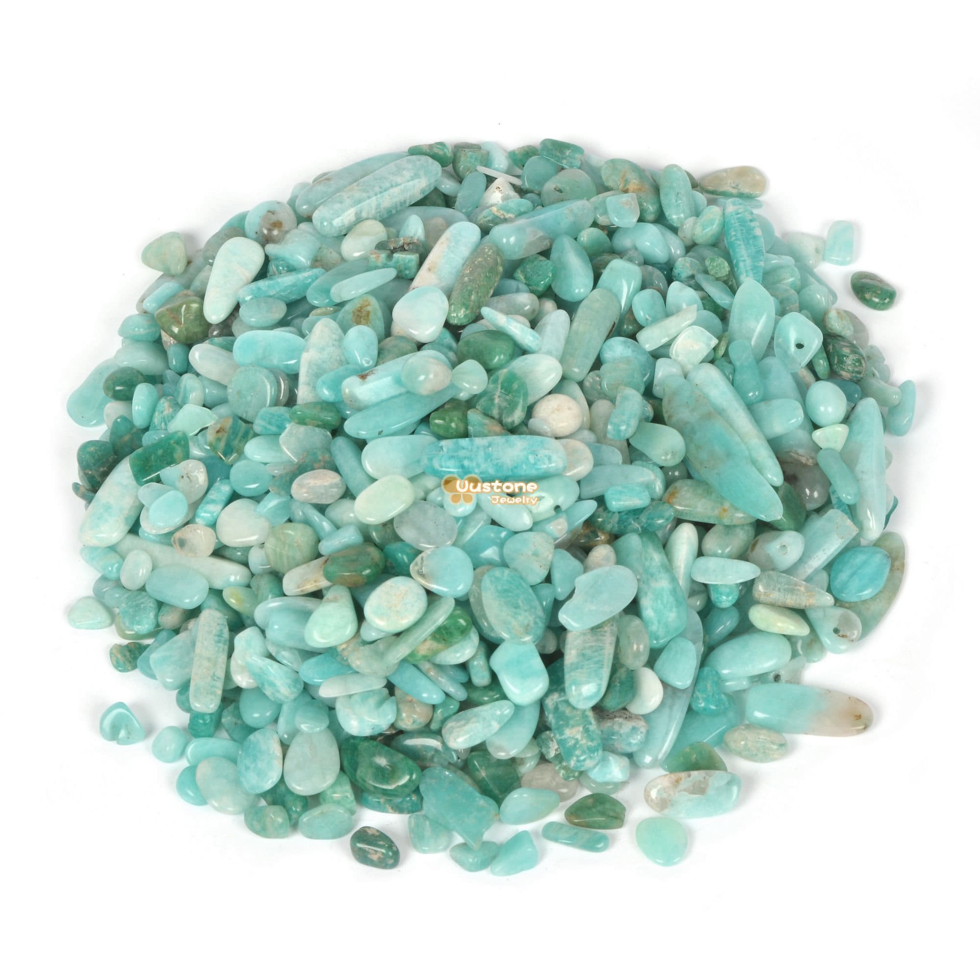 Brazilian Amazonite Gemstone Polished Chips Crushed Tumbled Stone Crystal Healing Embellishments 100 Grams