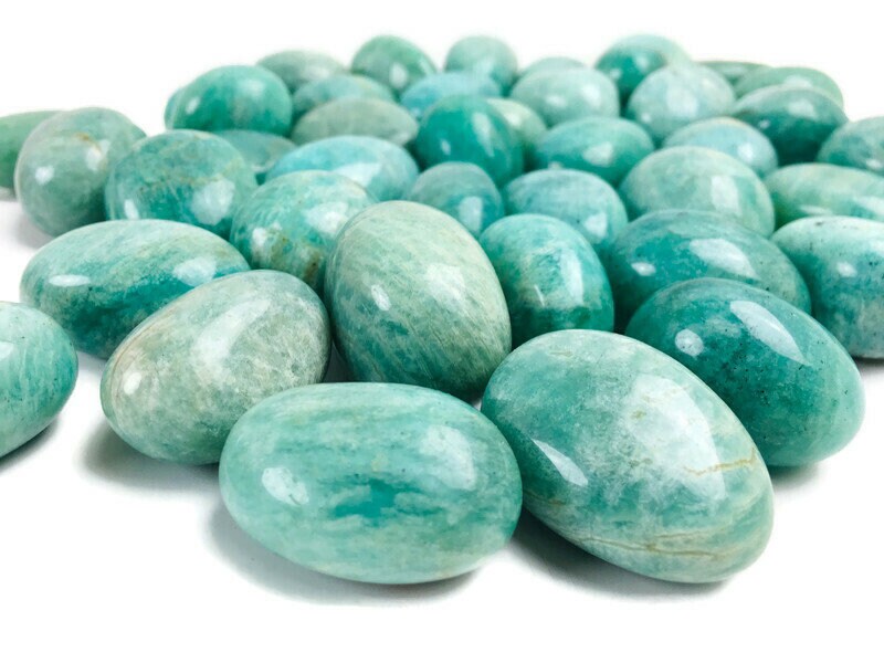 Amazonite Crystal (1) Large Round Tumbled Stone Natural Gemstone (one Piece)