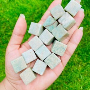 Amazonite Crystal Cube: Tumbled Stone (20-25mm)