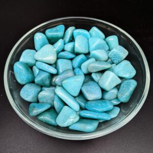 Amazonite Dark Med Tumbled Stone (.75 - 1.2") #lv1276