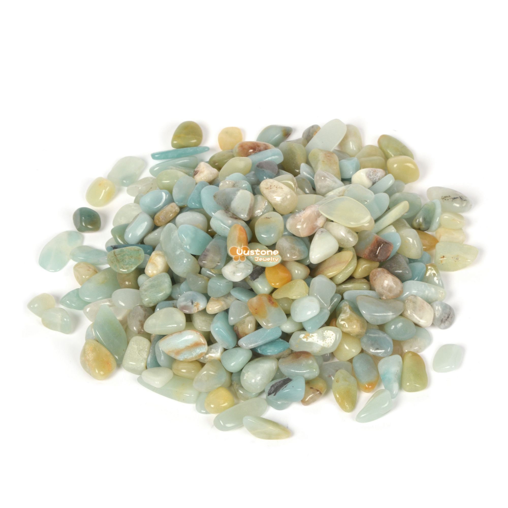 Natural Amazonite Polished Chips Crushed Tumbled Stone Crystal Healing Embellishments 100 Grams