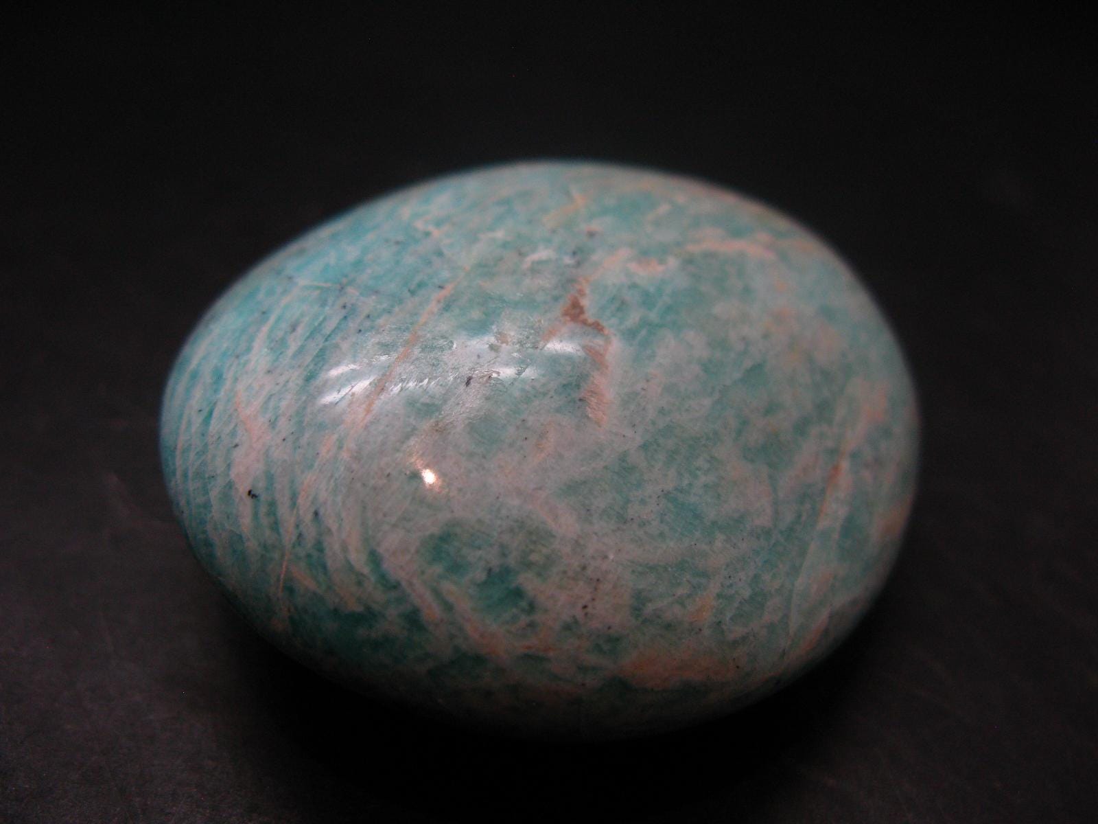 Rich Green Amazonite Tumbled Stone From Madagascar - 2.3"