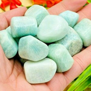 Amazonite Tumbled Stone, Amazonite Crystal , Tumbled Amazonite Pocket Stones, Heart And Throat Chakra