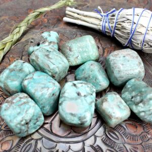 Amazonite Tumbled Stone  - Energy Stone (RK37B8-05)