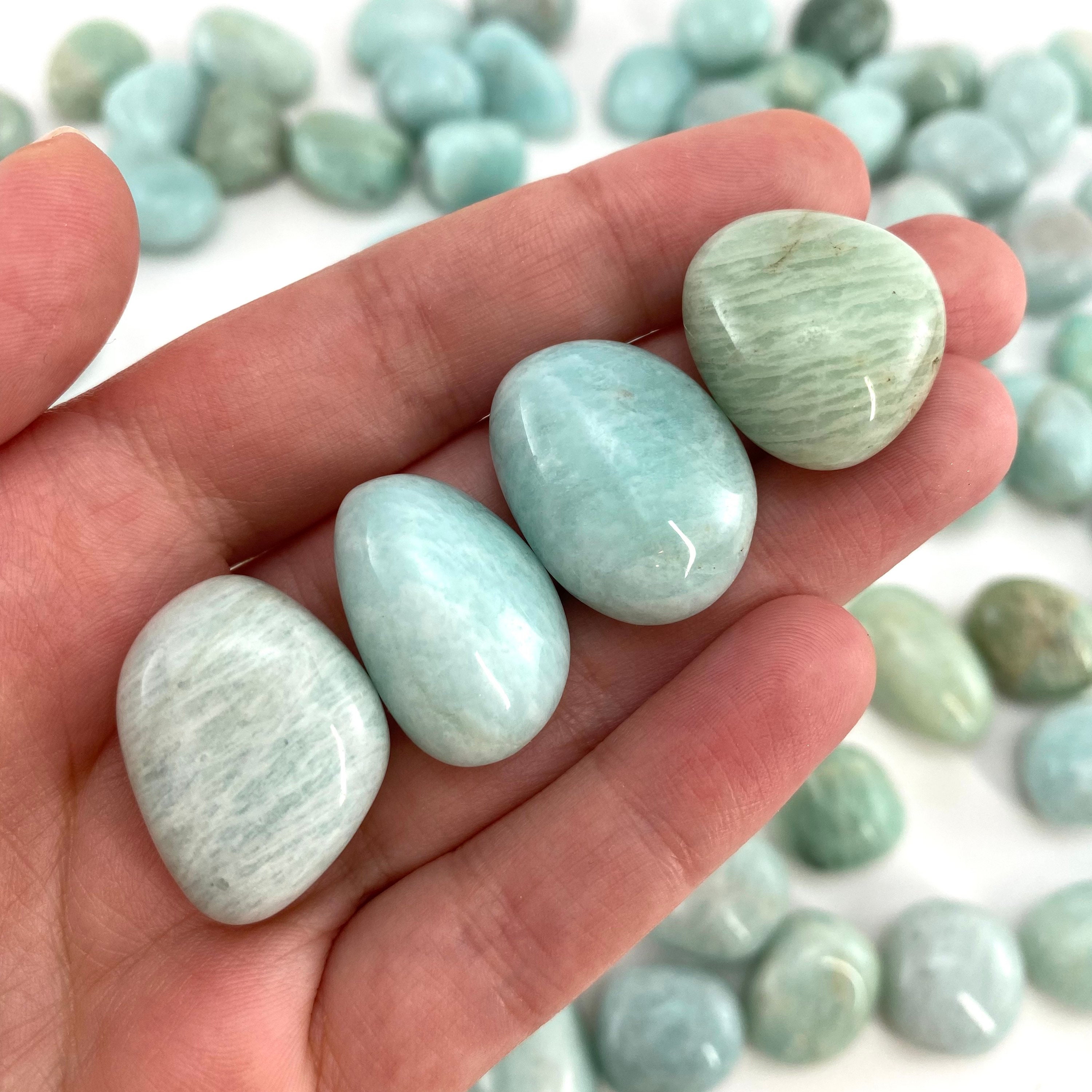 Amazonite Tumbled Stone | Polished Crystal Pocket Worry Stone (heart Chakra)