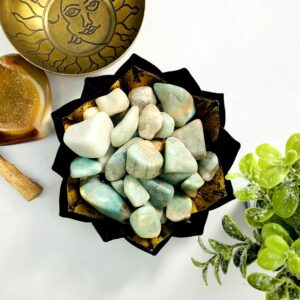 Amazonite Tumbled Stones - Choose Size - Gardening - Jewelry Making