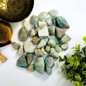 Amazonite Tumbled Stones – Jewelry Making, Gardening, Decor