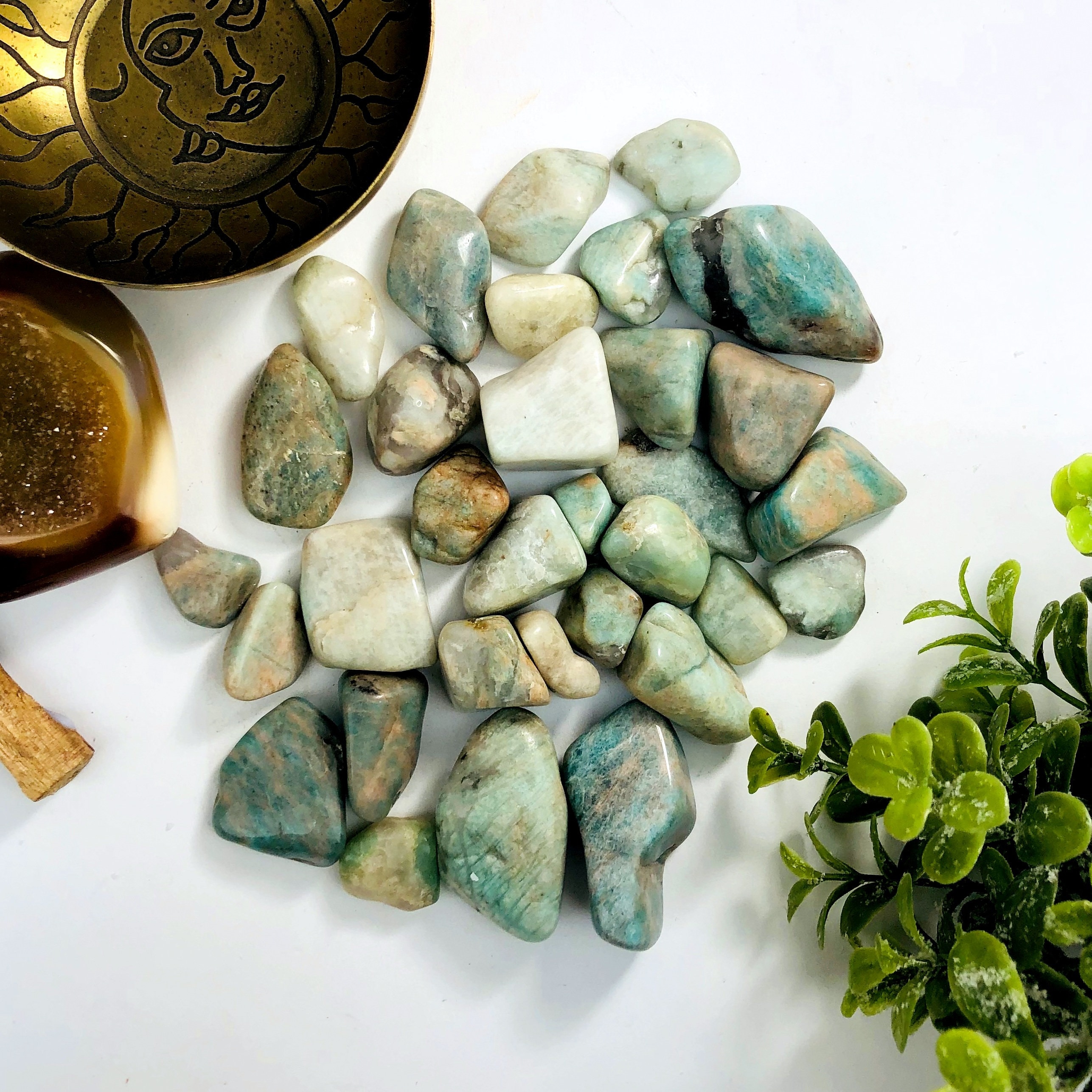 Amazonite Tumbled Stones – Jewelry Making, Gardening, Decor