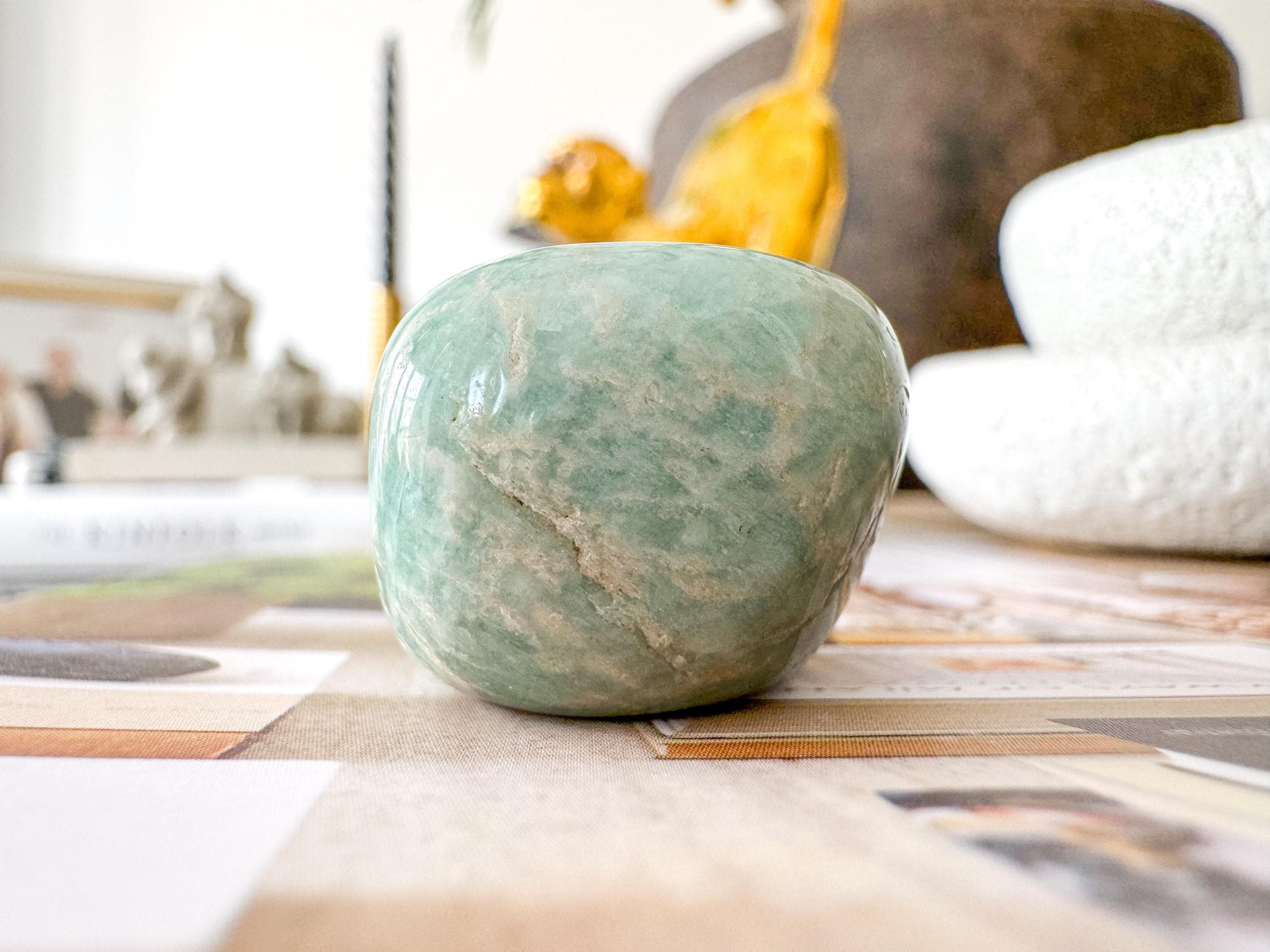 Amazonite Tumbled Stones X 3 : Natural Healing Crystals For Stress Relief