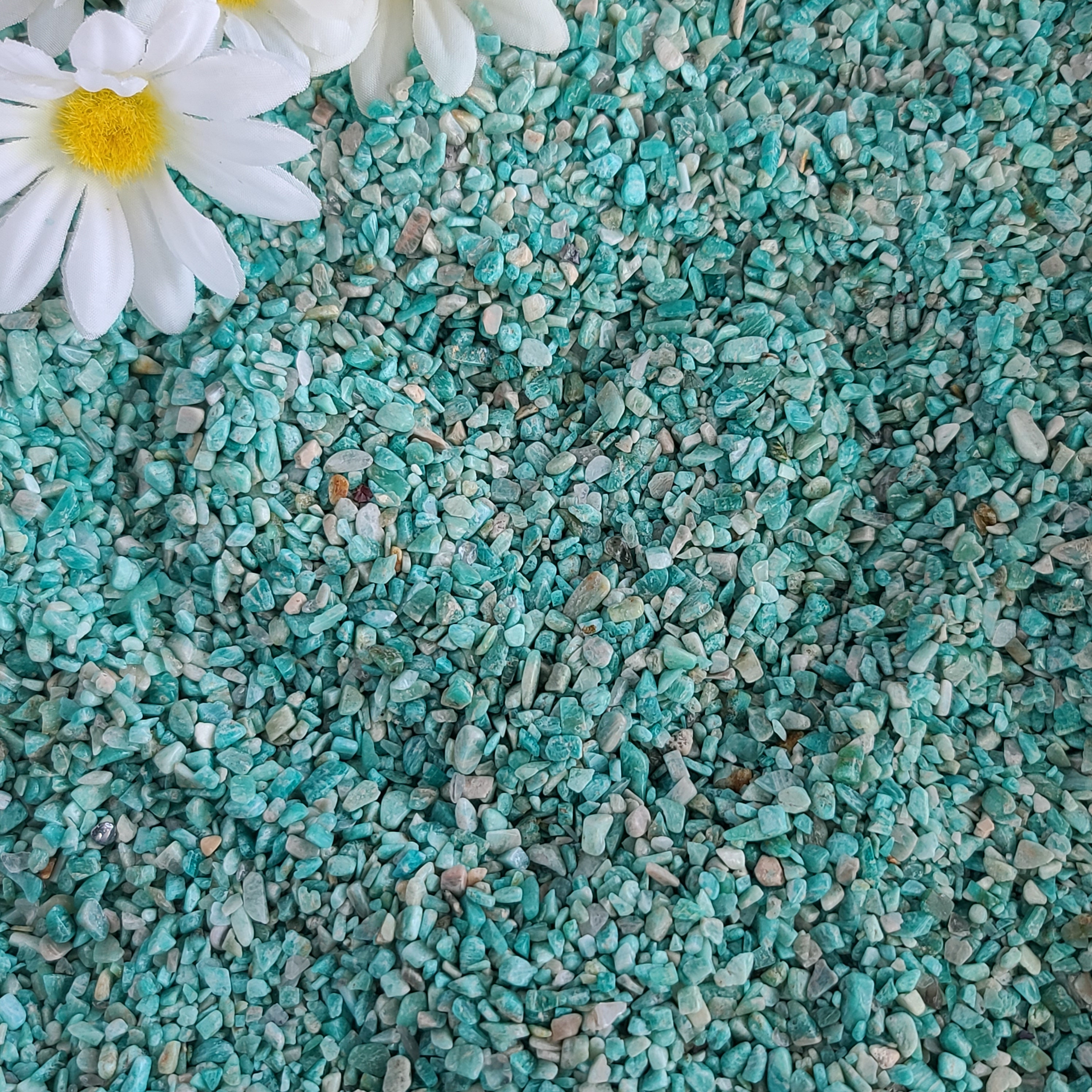 Tiny Tumbled Amazonite 1-5 Mm Crystal Chips, Bulk Lots Of Natural Gemstone Sand For Jewelry, Decor, Or Crystal Grids