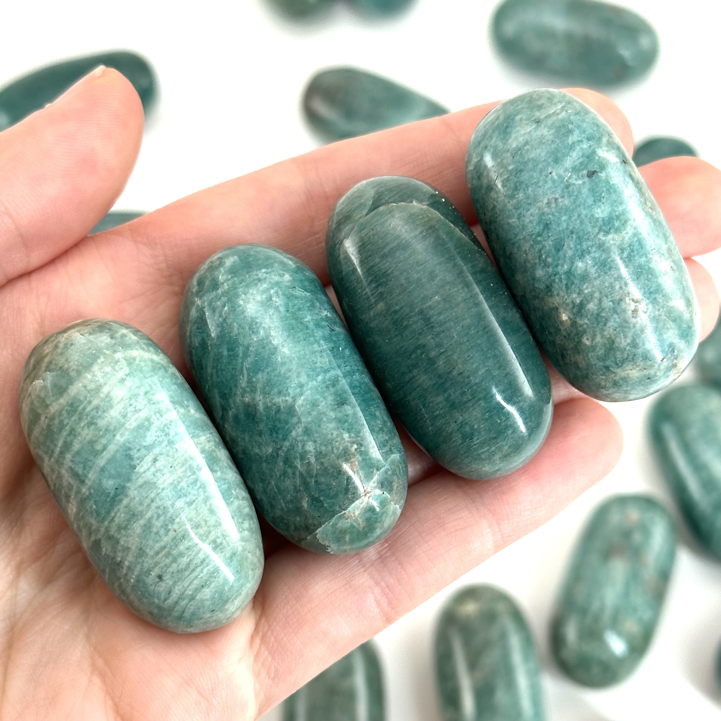 Amazonite Worry Stone | Polished Tumbled Crystal Lingam (heart Chakra)