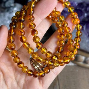Baltic Cognac Amber Bracelet 6mm Baltic Cognac Amber Bracelet 6mm