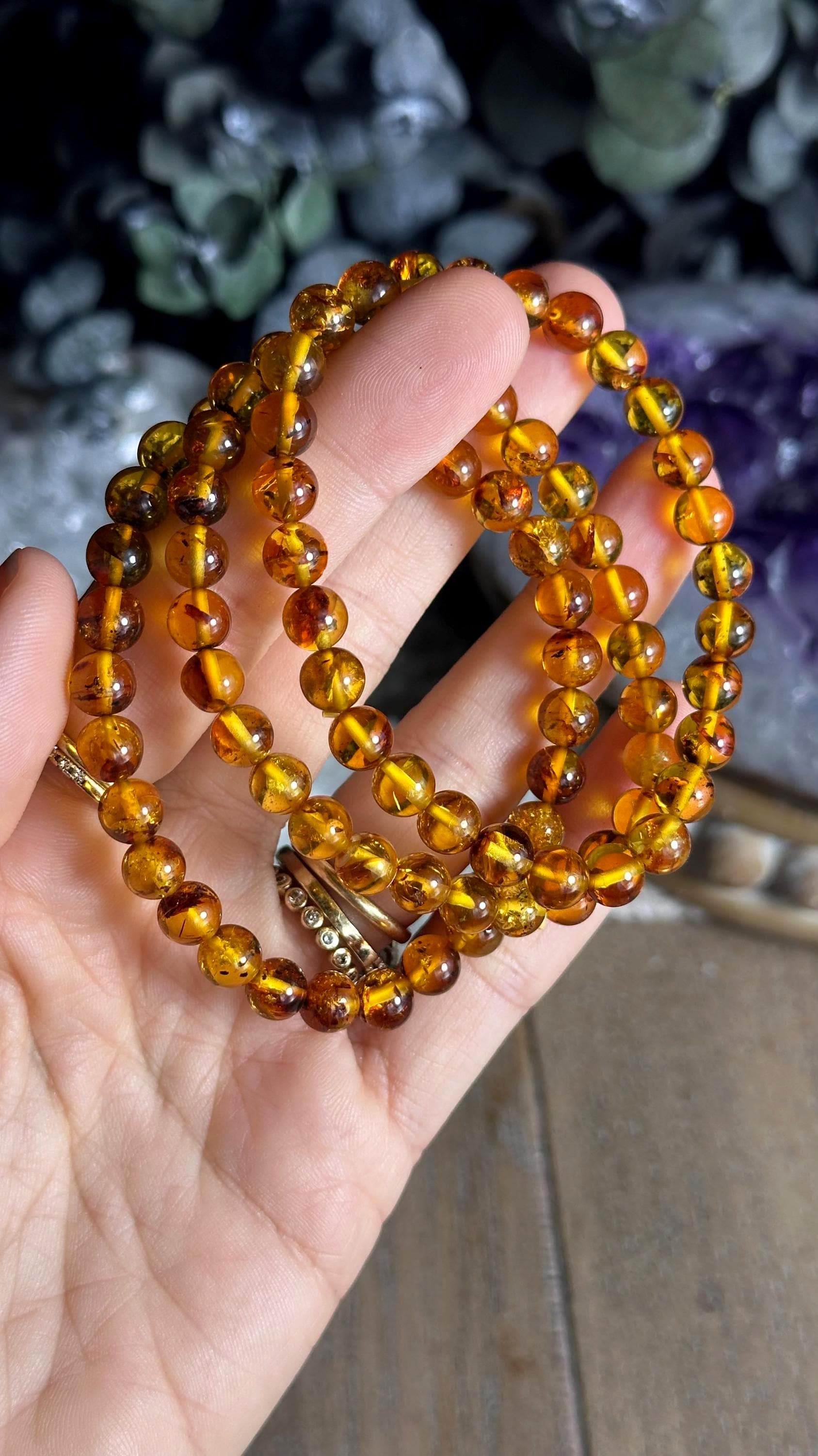 Baltic Cognac Amber Bracelet 6mm