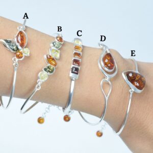 Baltic Amber Sterling Silver Bracelet: Handmade Gemstone Jewelry Baltic Amber Sterling Silver Bracelet: Handmade Gemstone Jewelry
