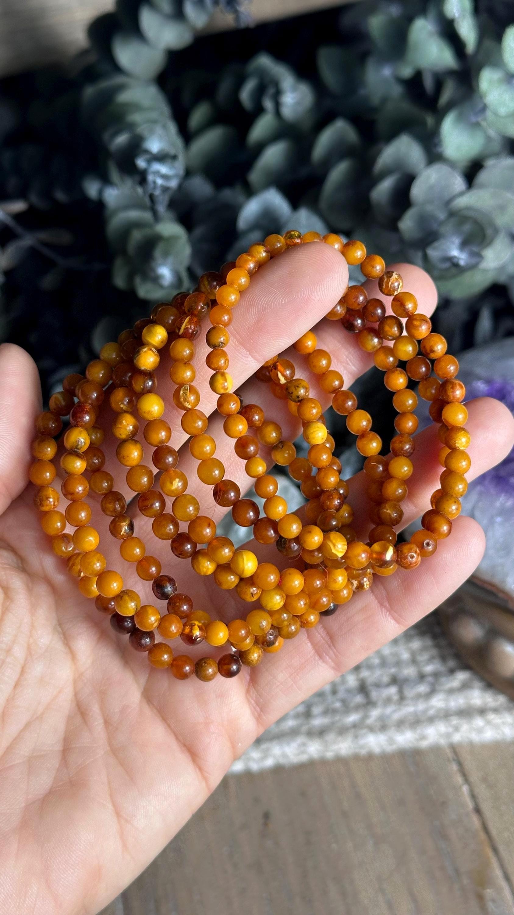 Chiapas Amber Bracelet , 5mm