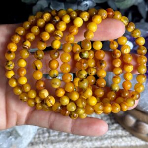 Natural Chiapas Amber Bracelet , 7mm Natural Chiapas Amber Bracelet , 7mm