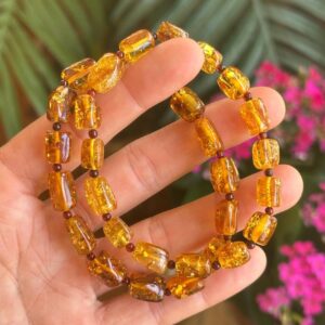 Honey Baltic Amber Bracelet • Rectangular Freeform Beads Honey Baltic Amber Bracelet • Rectangular Freeform Beads