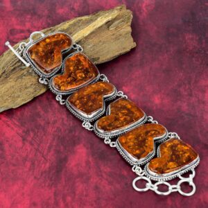Unique Baltic Amber Bracelet 925 Sterling Silver Bracelet Baltic Amber Gemstone Jewelry Adjustable Chain Bracelet Handmade Bracelet Gifts Unique Baltic Amber Bracelet 925 Sterling Silver Bracelet Baltic Amber Gemstone Jewelry Adjustable Chain Bracelet Handmade Bracelet Gifts