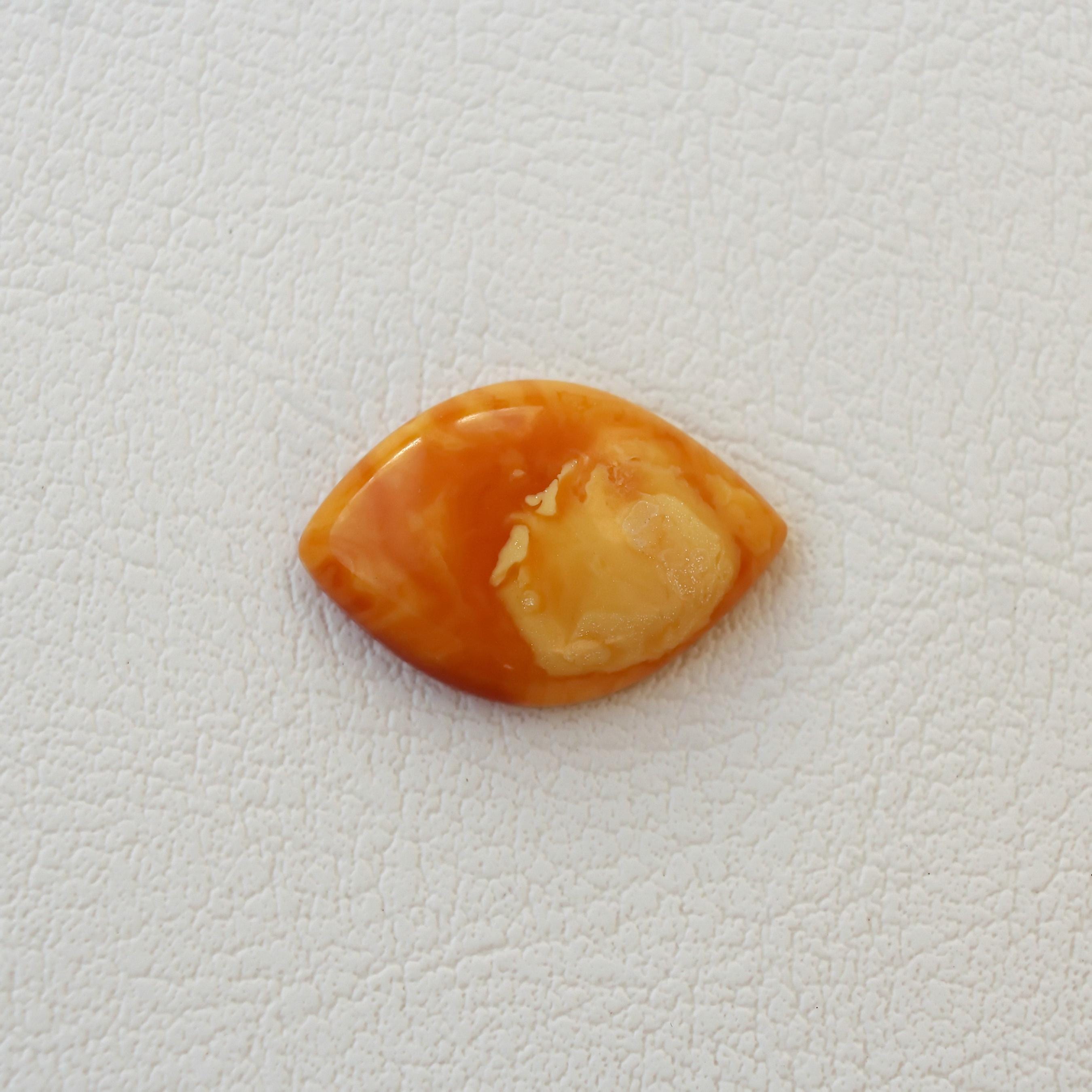Baltic Amber Marquise Cabochon 14x20mm Natural Loose Opaque Gemstone 3.73ct