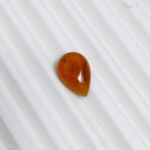 Natural Amber Stone, Pear Natural Amber Stone, Pear Cabochon Amber Stone, Natural Amber Gemstone For Jewelry