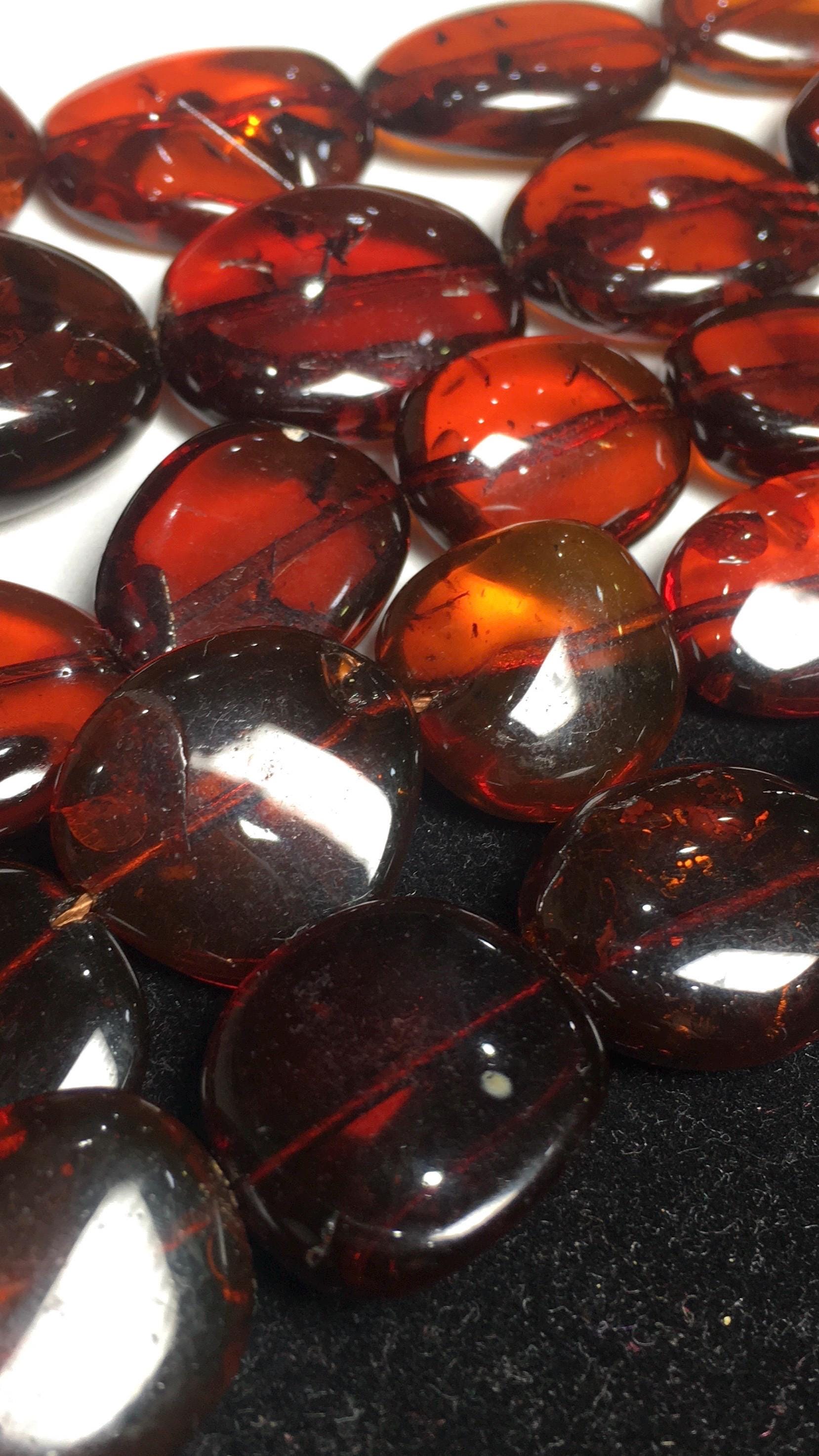 Aaa Quality- Natural Amber Smooth Oval Tumble/nuggets Shape Honey Brownish Color Loose Gemstone Beads Strand 16 Inch For Jewelry Making