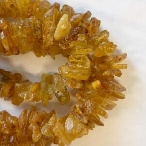 natural amber (6-15)mmx(10-35)mm  nugget gemstone beads--15.5 inch strand