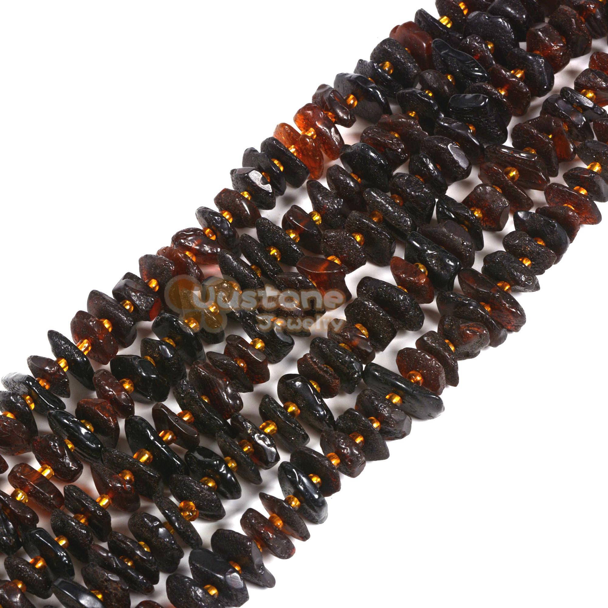 Natural Amber Raw Chips Loose Beads 15 Inch For Jewelry Making Beads