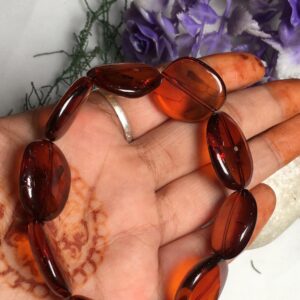 Natural Amber Smooth Oval/nuggets Shape Gemstone Beaded Bracelet, Aaa Genuine Bracelet An Amazing Item,charm Bracelet, Birthday Gift For Her