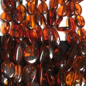Trendy Amazing Item- Natural Amber Smooth Oval/nuggets Shape Loose Gemstone Beads Strand 15.5 Inch Wholesale Charm Beads For Making Jewelry