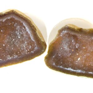 Baby Geode Earrings Tabasco Black Amber Cream Druzy Post Studs 14k Gold Filled Small Natural Drusy Quartz Halved Geodes Paired Aaa