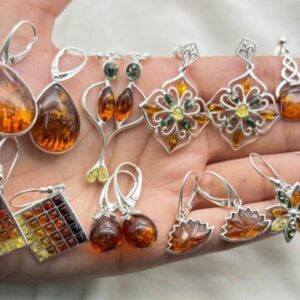 Baltic Amber Sterling Silver Earrings: Handmade 925 Stud Jewelry
