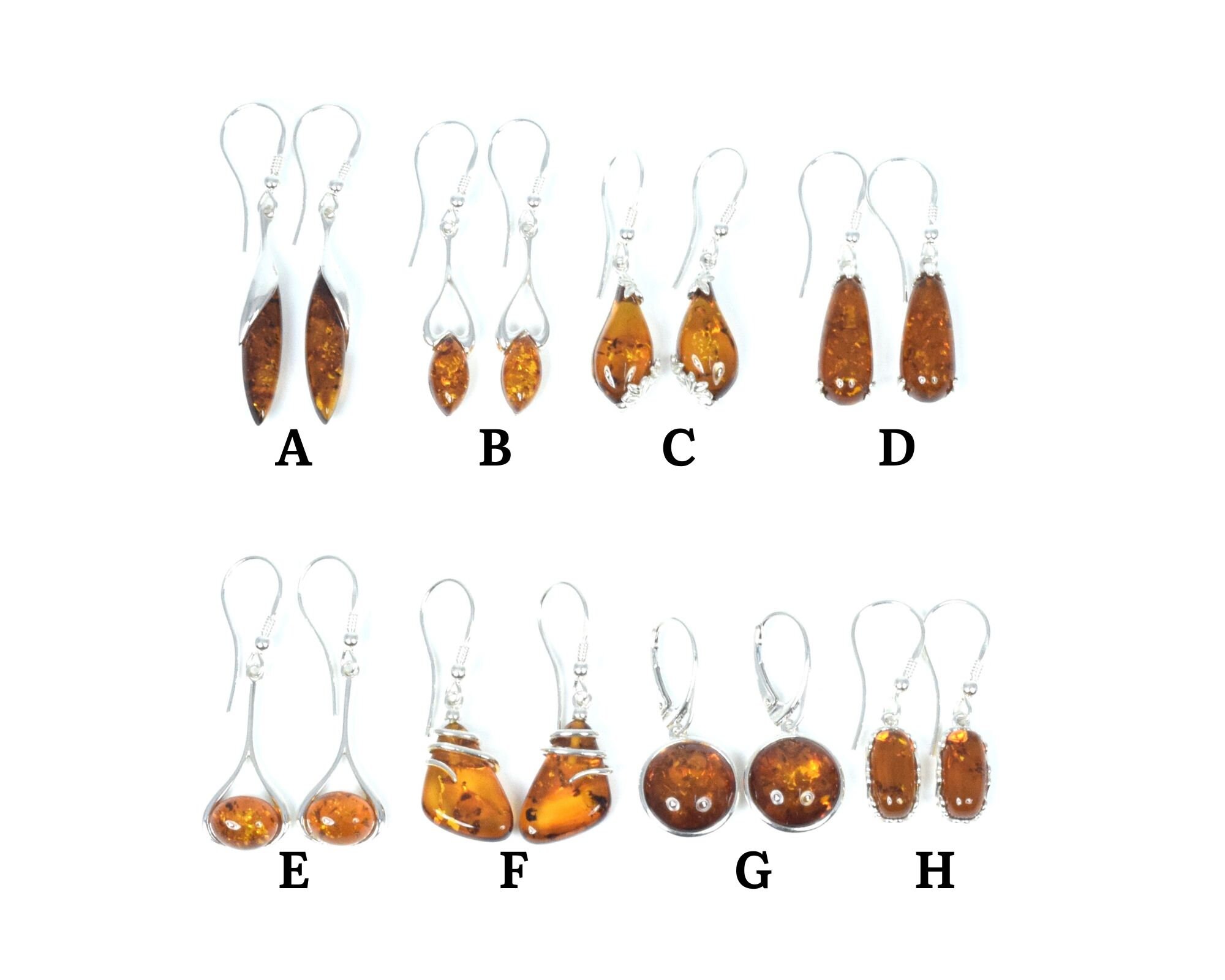 Baltic Amber Sterling Silver Earrings: Handmade Gemstone Jewelry Baltic Amber Sterling Silver Earrings: Handmade Gemstone Jewelry