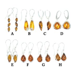 Baltic Amber Sterling Silver Earrings: Handmade Gemstone Studs