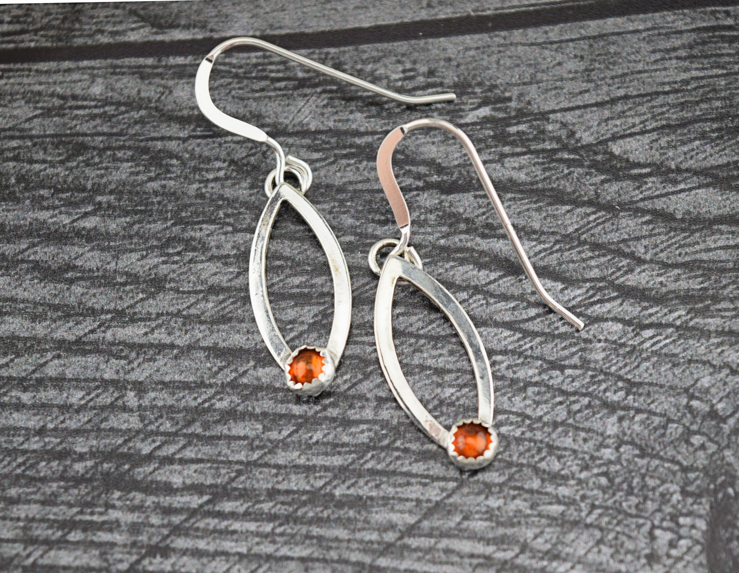 Handcrafted Sterling Silver Baltic Amber Earrings Handcrafted Sterling Silver Baltic Amber Earrings
