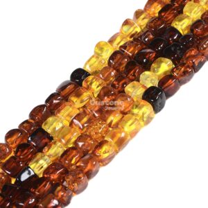 Natural Amber Loose Beads Jewelry Making Diy Bracelet Necklace Earrings Loose Beads 15-16 Inches