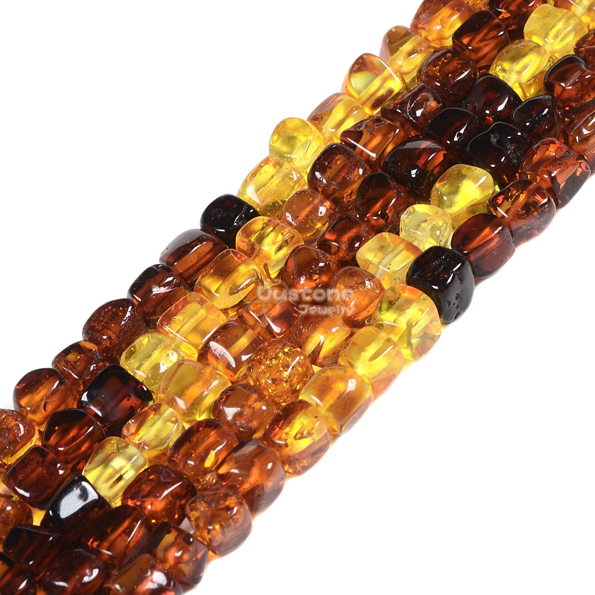 Natural Amber Loose Beads Jewelry Making Diy Bracelet Necklace Earrings Loose Beads 15-16 Inches