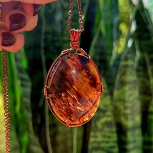 Blue Amber Necklace - From Indonesia - Uv Reactive - Rare Amber
