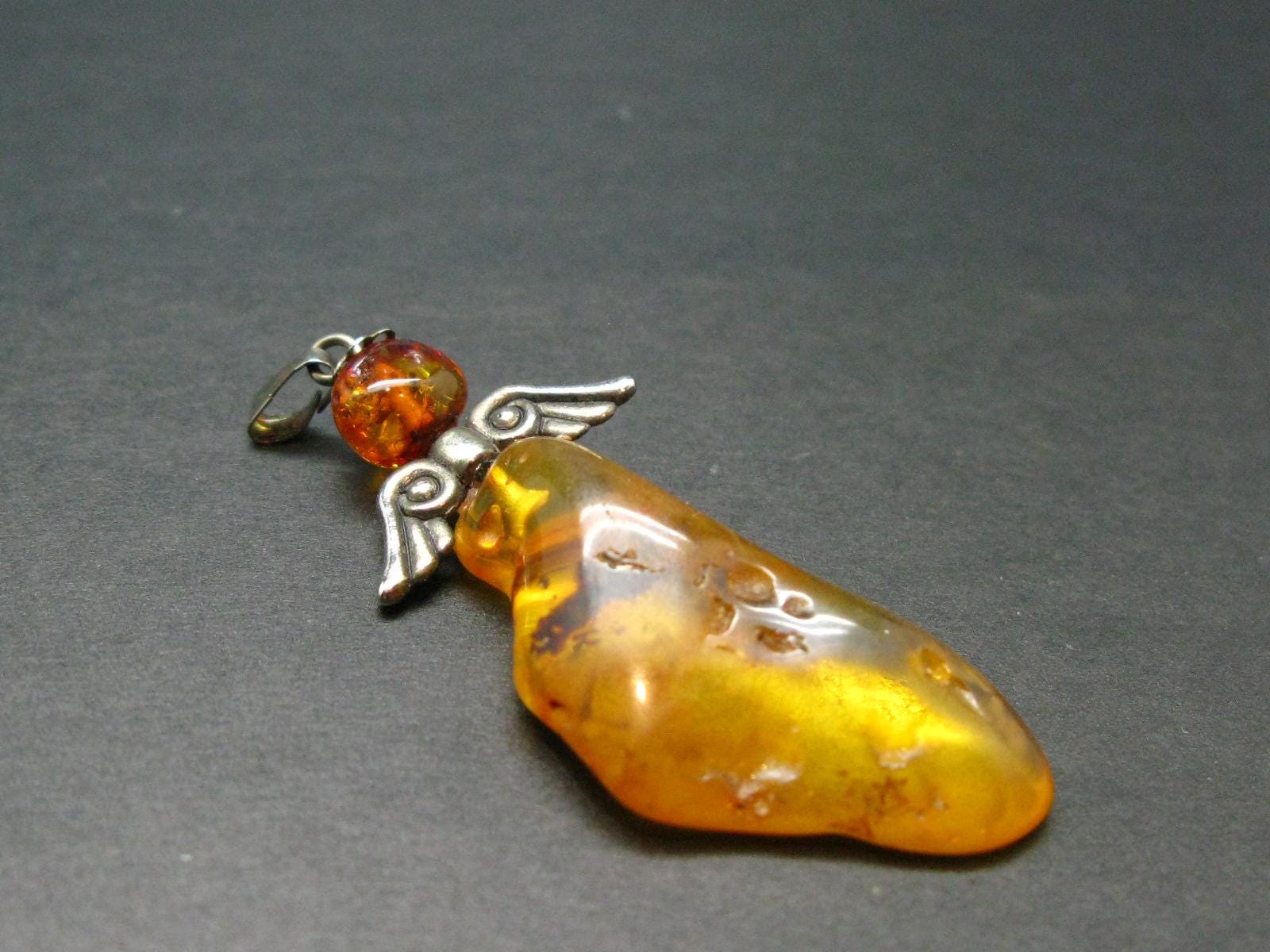 Baltic Amber 925 Silver Pendant - 2.3" - 4.51 Grams Baltic Amber 925 Silver Pendant - 2.3" - 4.51 Grams