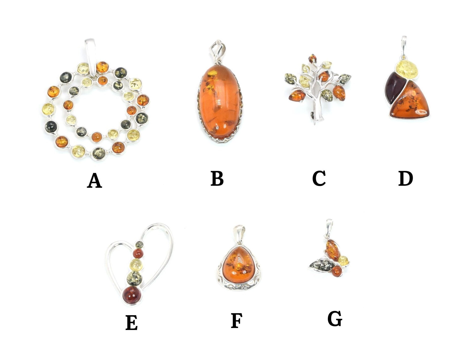 Baltic Amber 925 Sterling Silver Pendant: Handmade Gemstone Jewelry