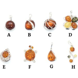 Baltic Amber Pendant: 925 Sterling Silver Gemstone Jewelry