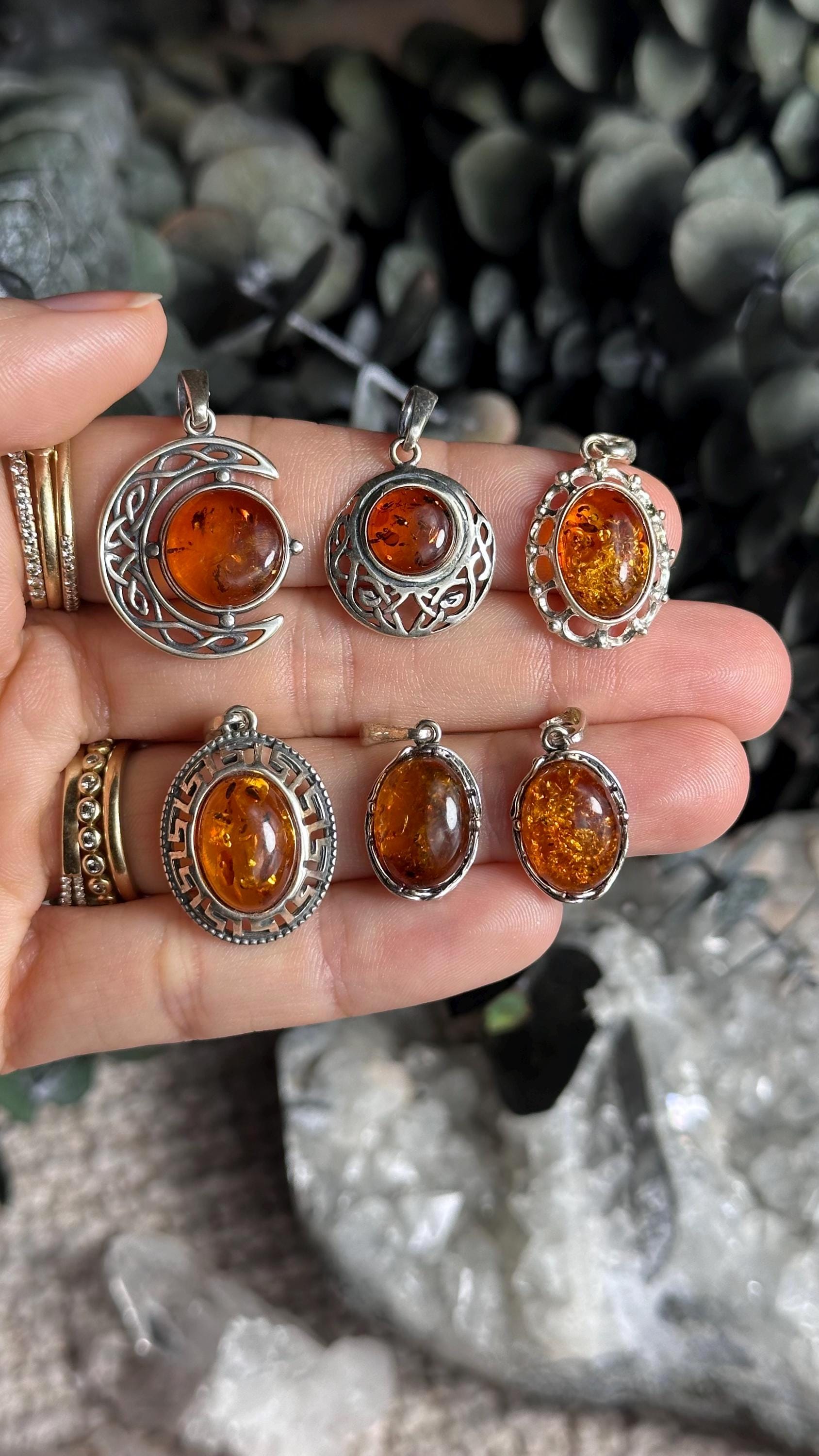 Baltic Amber Ornate Pendant, .925 Sterling Silver Necklace, 18 Inch Chain