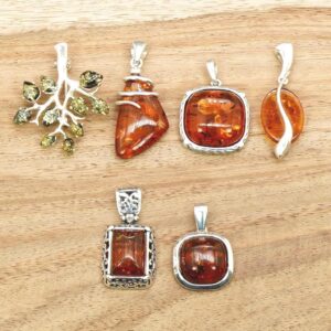 Baltic Amber Sterling Silver Pendant – Boho Gemstone Charm