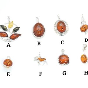 Baltic Amber Sterling Silver Pendant: Handmade Gemstone Jewelry