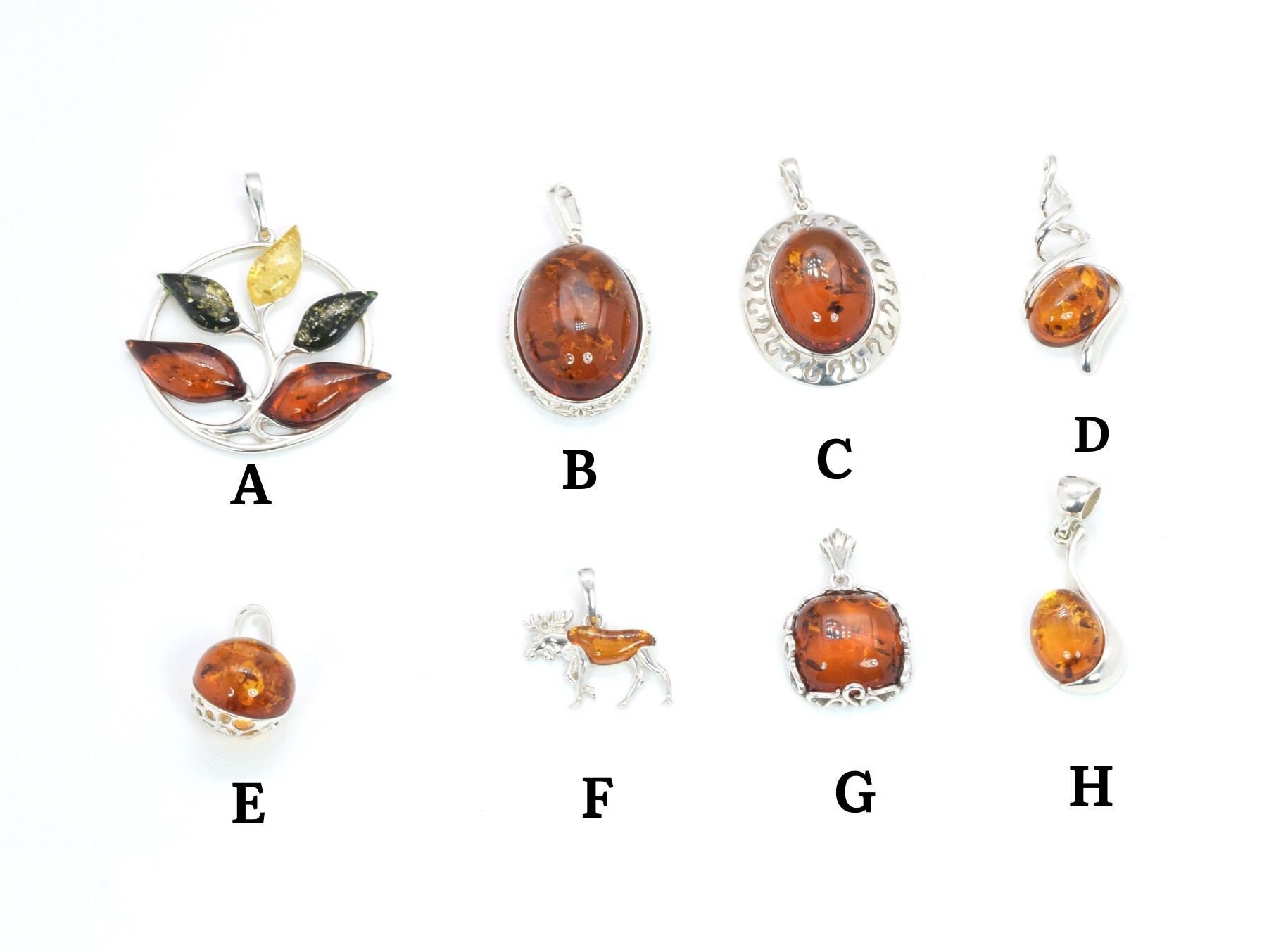 Baltic Amber Sterling Silver Pendant: Handmade Gemstone Jewelry