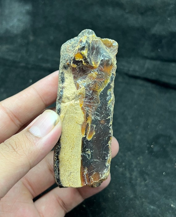 Authentic Natural Red Amber Rough | Transparent Chunk 82.6g 98x33x36mm