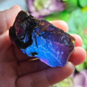 Blue Amber Specimen: Uv Reactive, Indonesian Amber Crystal