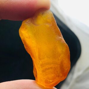 Uncut Natural Amber Rough Stone | Transparent Golden Fossil Resin 8.19g