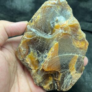 Handpicked Natural Red Amber Rough | Transparent Uncut Stone 161.6g 125x95x35mm