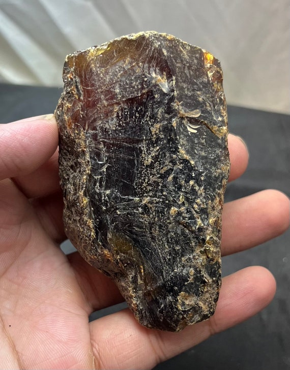 Handpicked Natural Red Amber Rough | Transparent Stone 93.4g 90x50x40mm