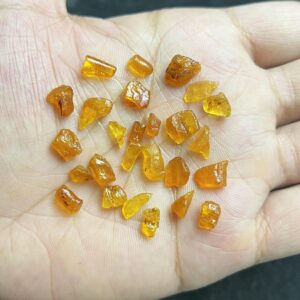 Handpicked Natural Amber Rough Lot | Transparent Fossil Resin 8-10mm
